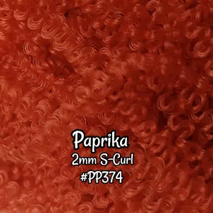 DG Nylon S-Curl Paprika PP374 1oz/28g 36inch/92cm red Afro Doll Hair