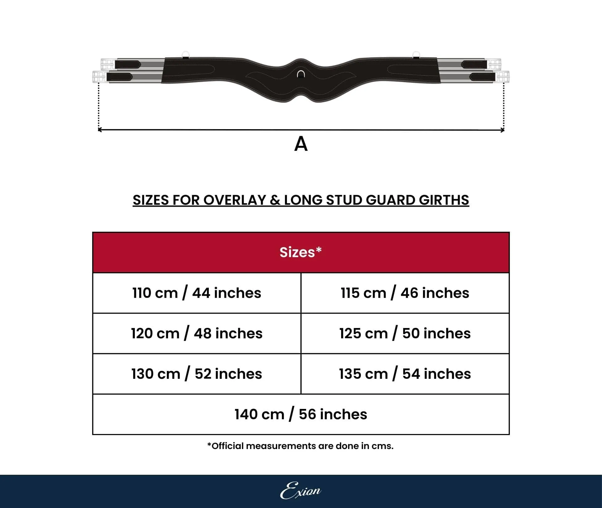 ExionPro 'Joint' Over Lay Girth - Navy Blue Elastic with White Lines