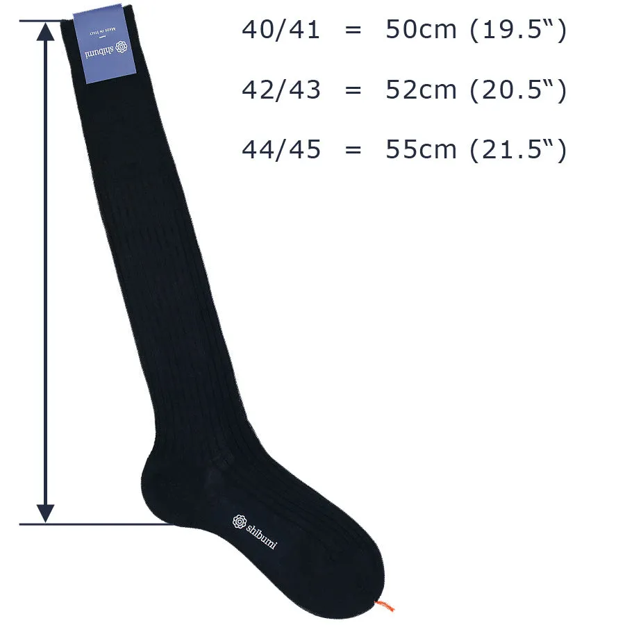 Knee Socks - Dots - Denim - Wool