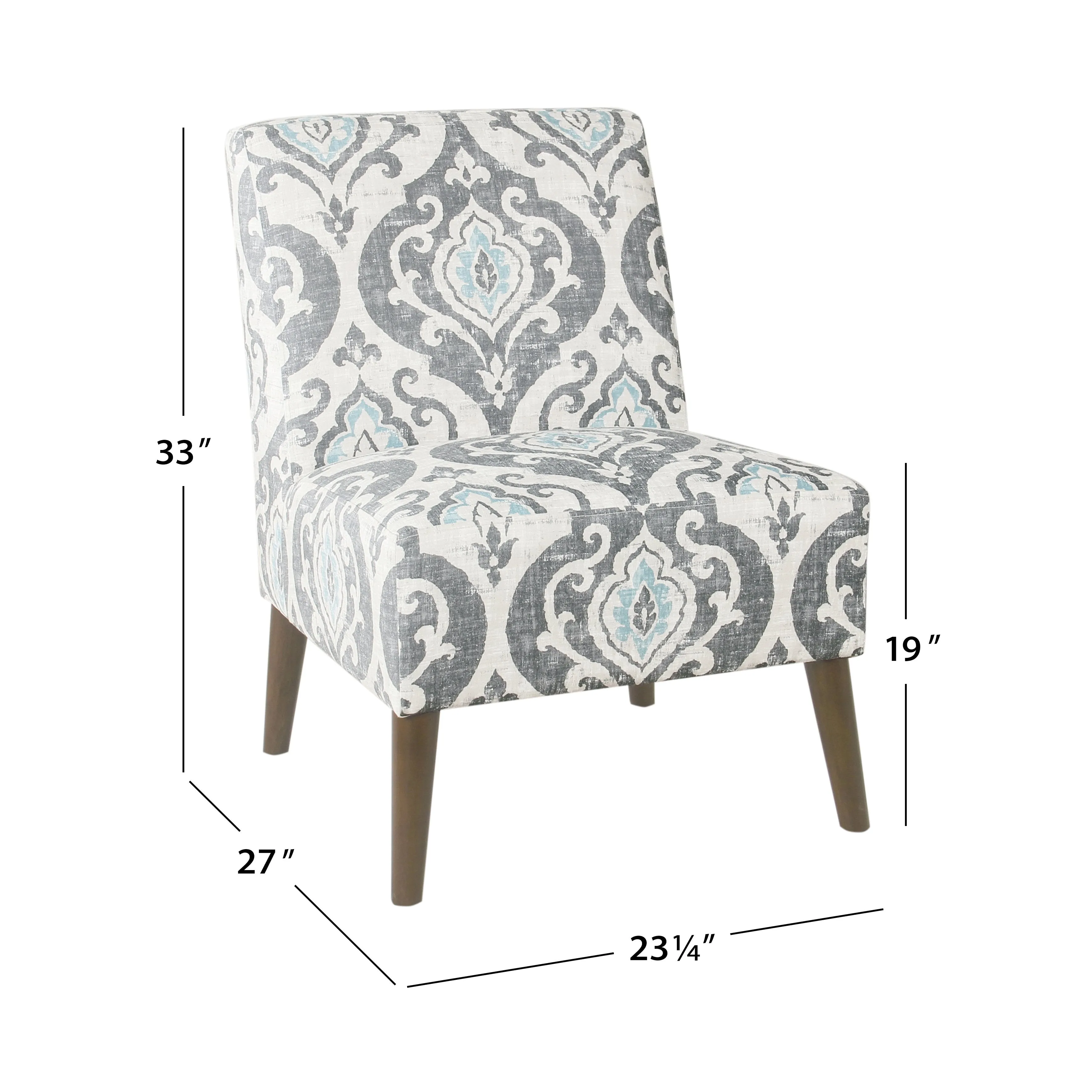 Modern Armless Dining Accent Chair - Suri Blue
