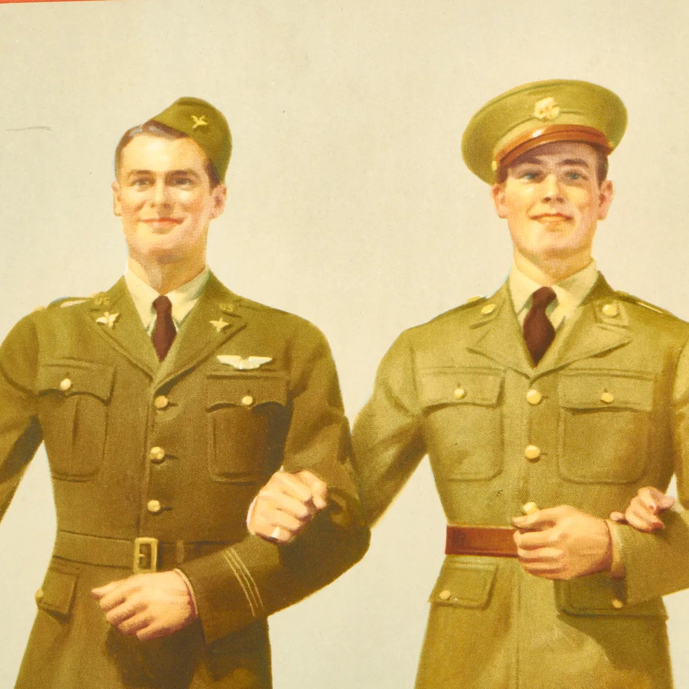 Original Outstanding Condition WWII U.S. Rigid Poster “Join The Red Cross” by Artist R.C. Kauffmann - 20" x 15"