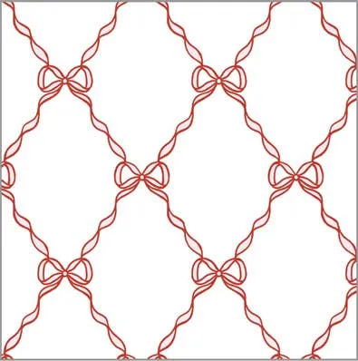 Red   Lt. Pink Bow Lattice Gift Wrap Sheets